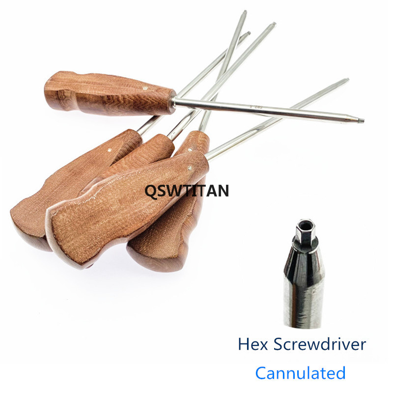 Hollow Cannulated Bone Screw Driver Hex Screwdriver Veterinary Orthopedics Instrument