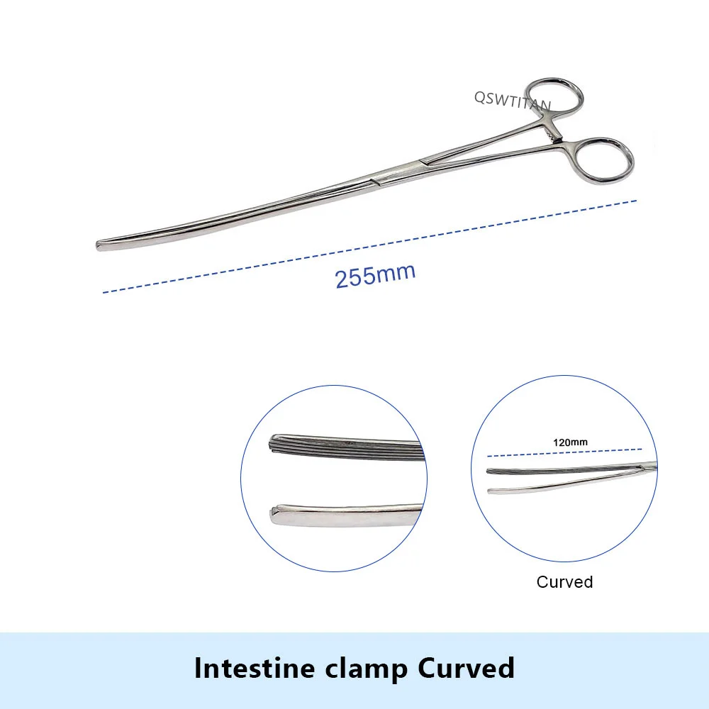 Stainless Steel Intestine Clamp Pliers for Cat Dog Animals Pet Orthopedics Veterinary Surgical Instruments