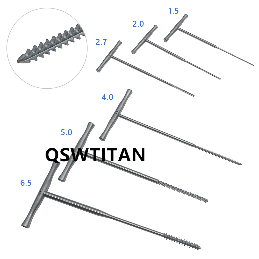 Bone Tapping Cancellous Tap Upper Lower Limb Bone Screw Thread Tap T Type Handle Orthopedic Instrument 1pc