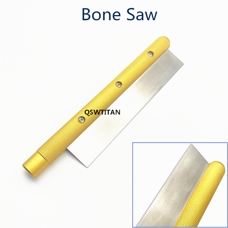 Stainless Steel Bone Saw Thin Saw Blade Manual Bone Saw Hand-held Veterinary 18cm Surgical Bone Saw Orthopedics Instruments