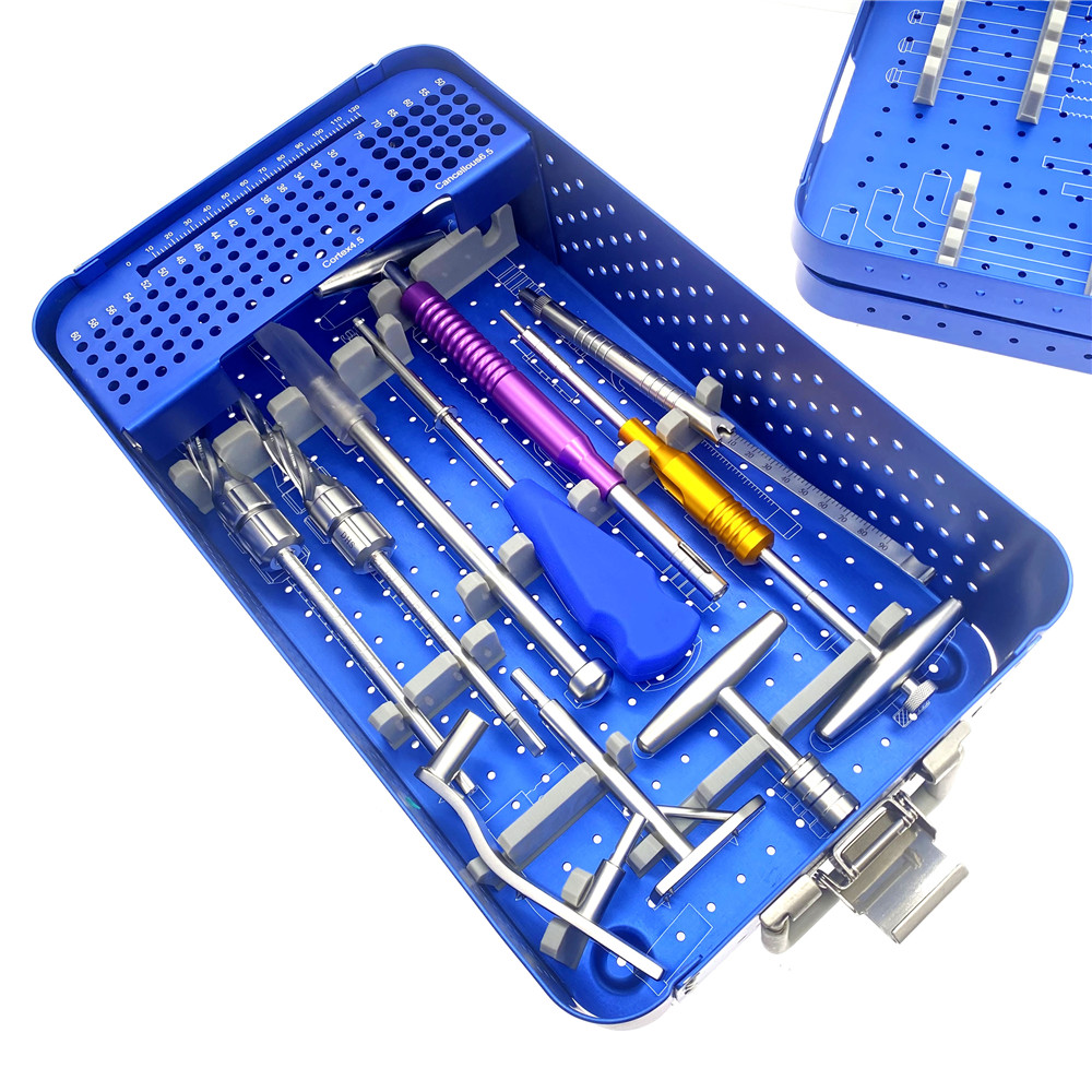 Orthopedic DHS & DCS Plates Instrument Kit Trauma Surgical Locking Plate Bone Surgery Implants Instruments Set