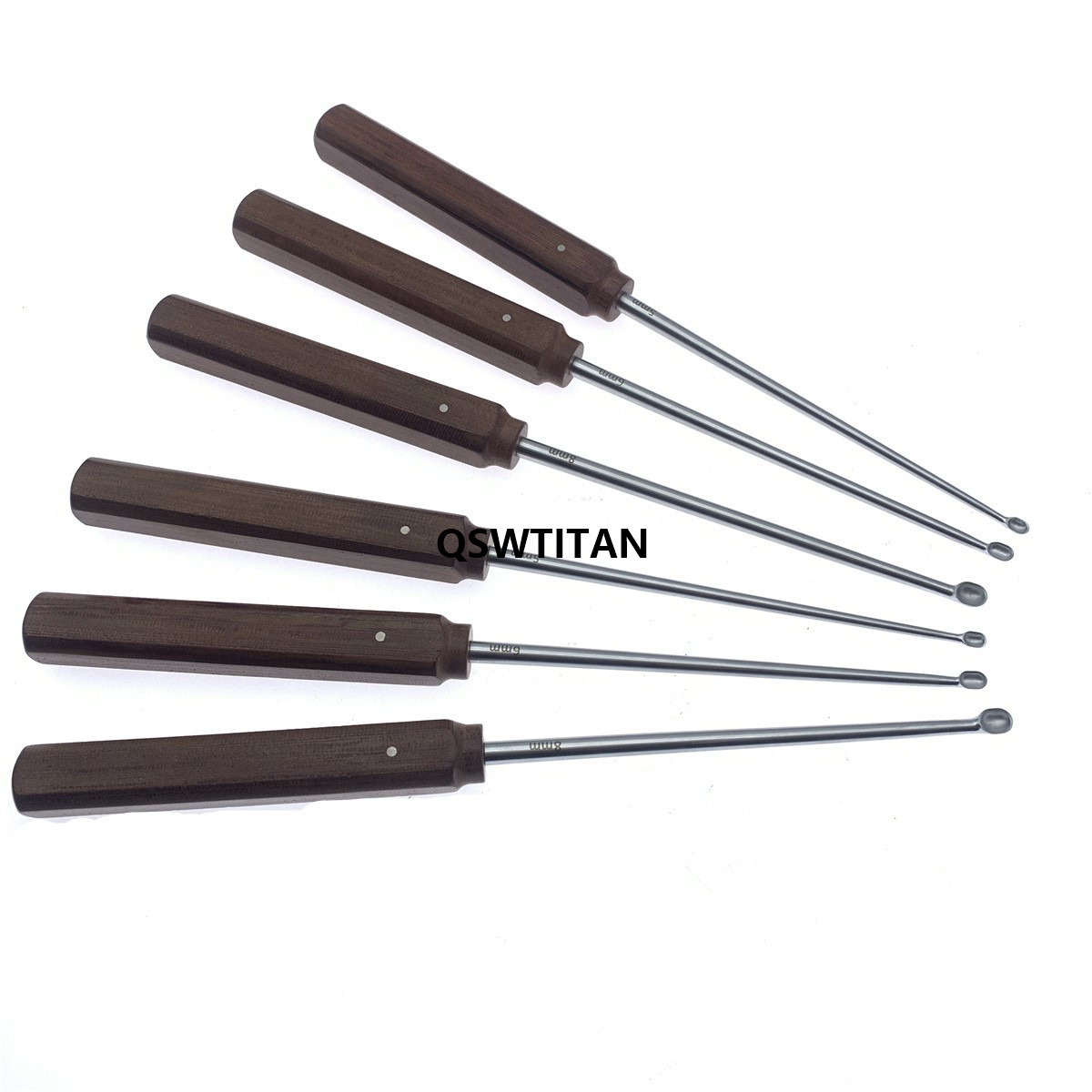Orthopedics Bone Curette Stainless Steel Bone Spoon With Wooden Handle Veterinary Orthopedics Surgical Instruments