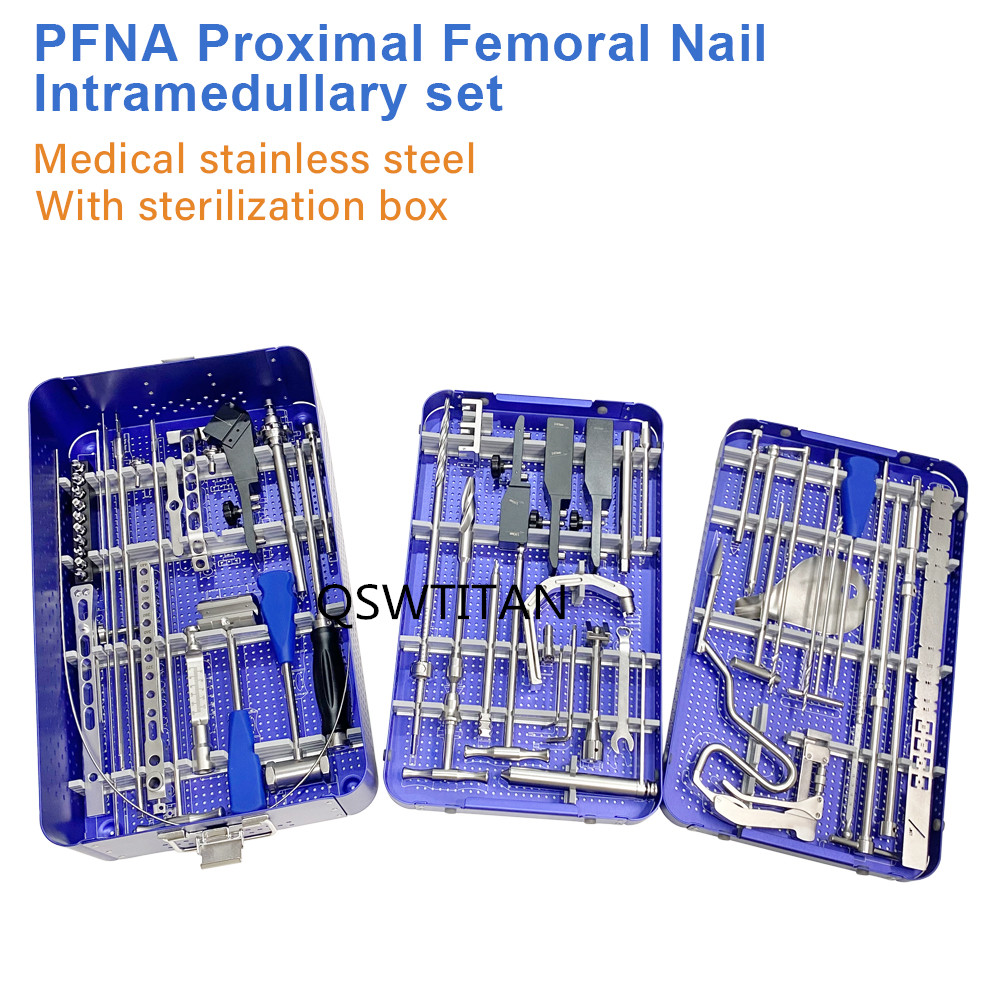 Orthopedic Surgical Interlocking Nail Bone Fixatio Femoral Interlocking Nail Intramedullary Nails Orthopedic Instrument Set