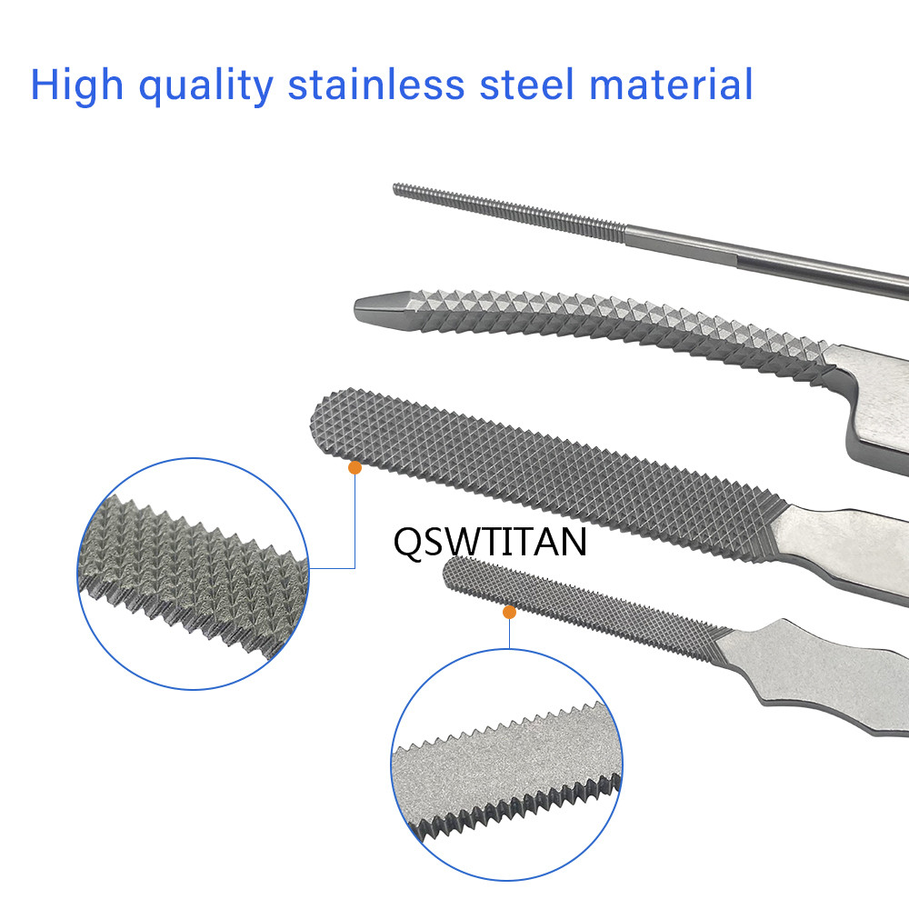 Orthopedic Bone Rasp Bone File Trochlea Rasp Stainless Steel Bone Grind Orthopedic Surgical Instrument Pet