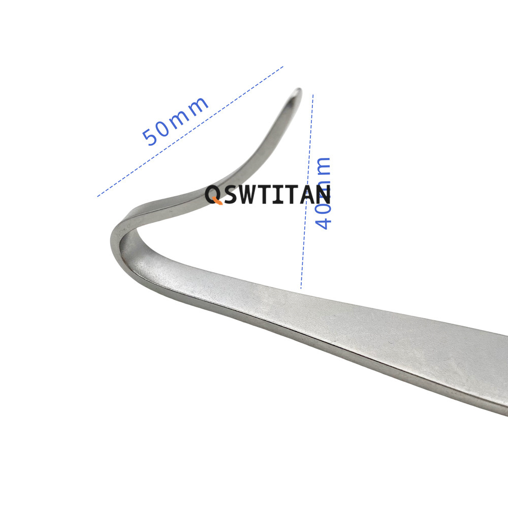 Stainless Steel Meniscus Pull Hook Single Tooth Pull Hook Knee Joint Tool Bone Pry Retractor Pet Orthopedics Instruments