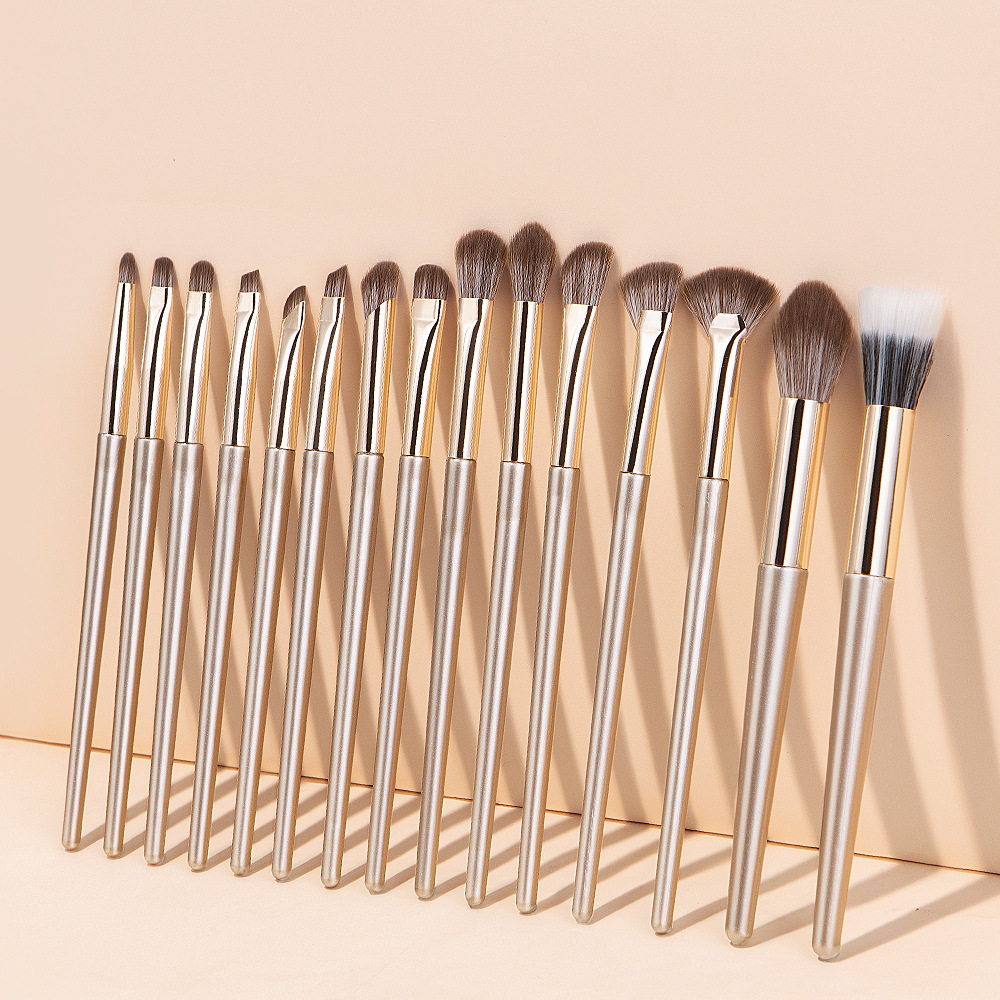 YRX A457 Private Label Brow Brush Synthetic Hair Eye Shadow Concealer Eyebrow Powder Liquid Cream Blending Brushes Set With Bag