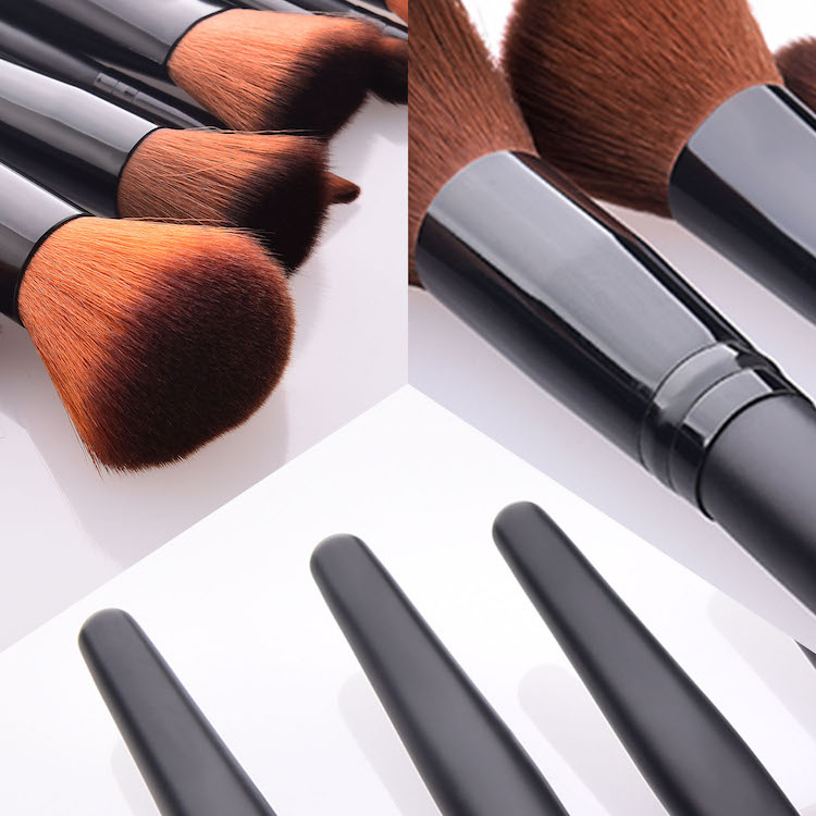 Pop 10-Piece Eco Friendly Animal Free Collection Professional Black Make up Brushes