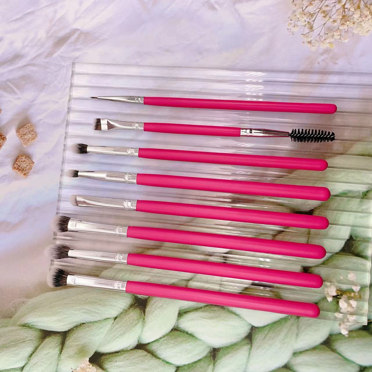 YRX W016 8PCS Custom Professional Eye Brow Brush Make up Brushes Sets Wholesale Makeup Brush Set