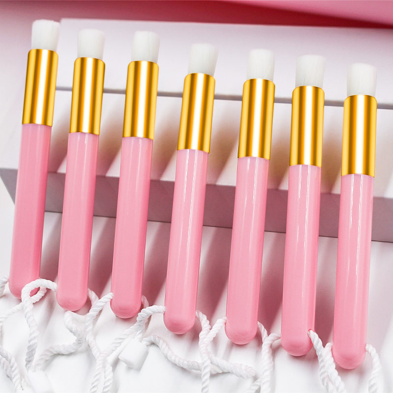 Deep Washing Eyelash Cleaning Brush Pink White Lash Shampoo Brush for Beauty Salon Makeup Lash Cleansing Brush