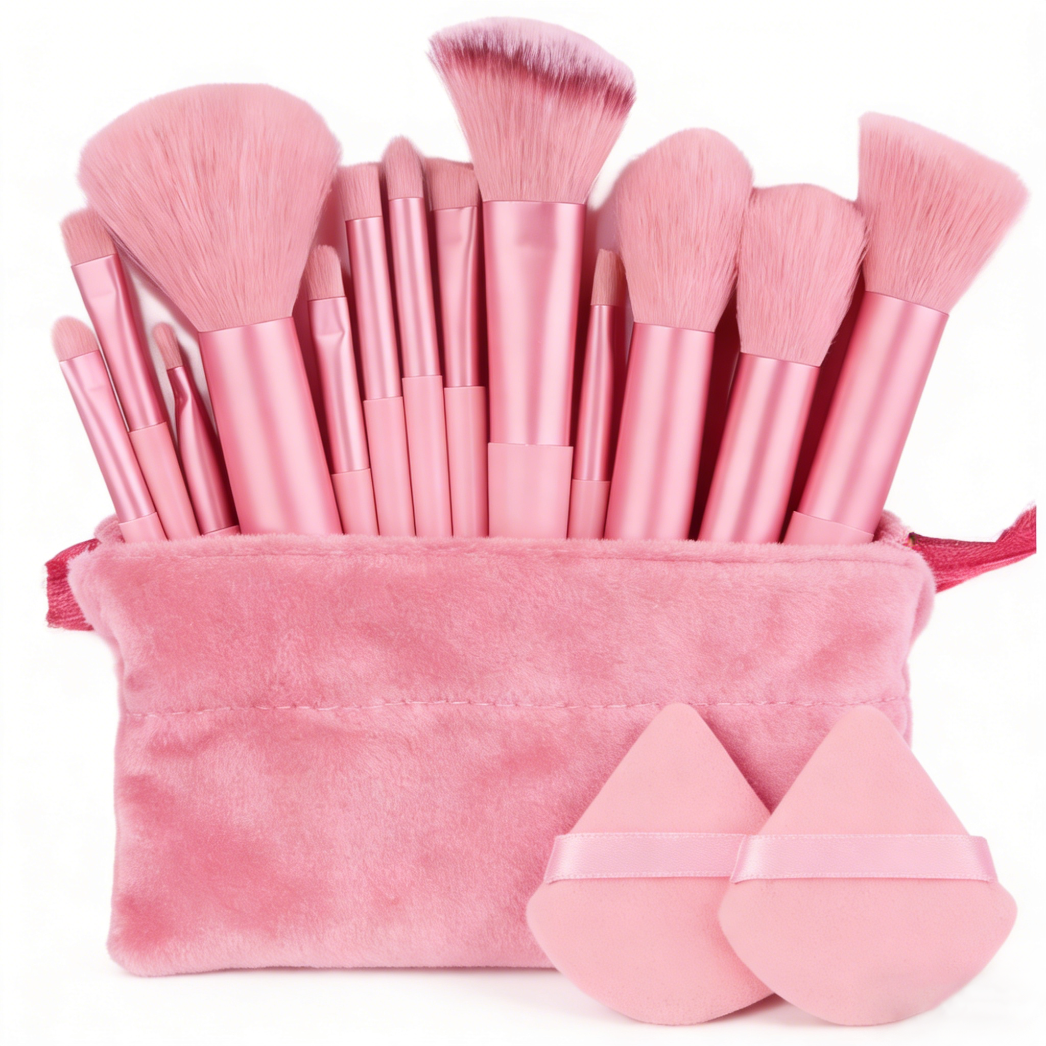 Pink 13pcs High Quality Makeup Brushes Makeup Brush Set Professional Makeup Brushes Natural Makeup Brush Kabuki Makeup Brush Set