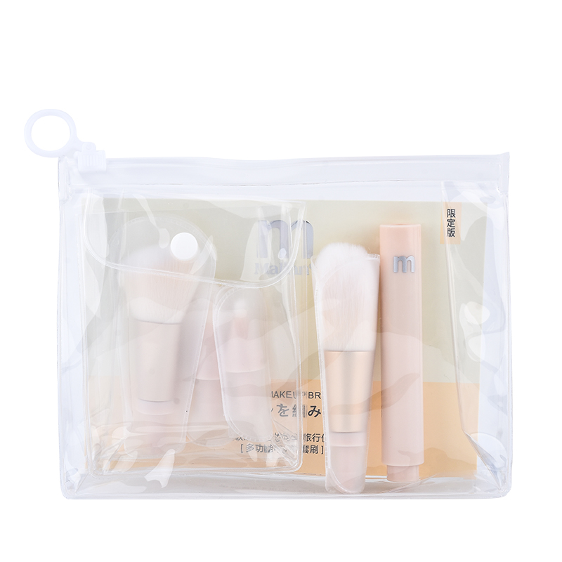 Factory 4pcs Multifunction Brush Portable Makeup Brush Set for Private Label Travel Makeup Brush Set