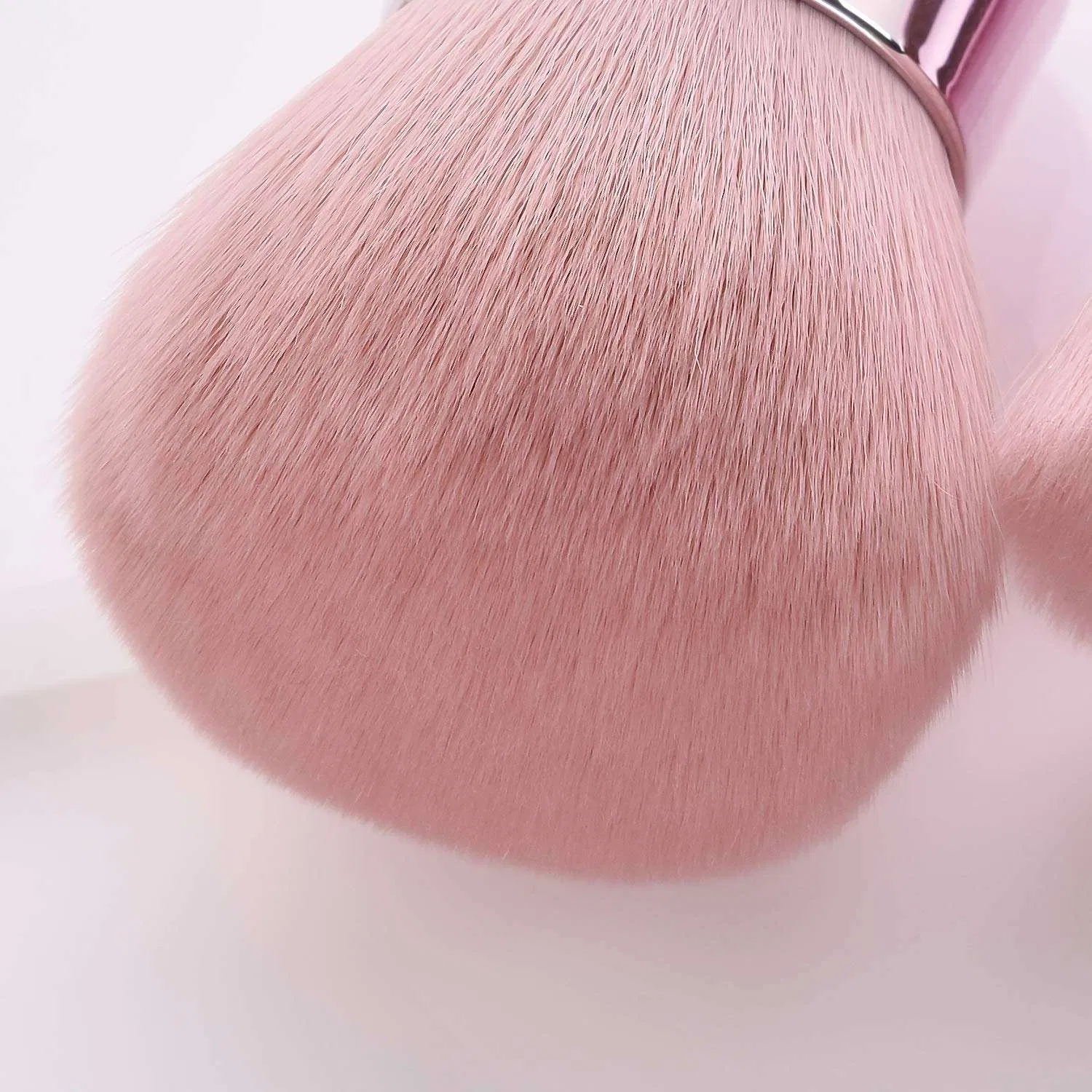 Large Pink Premium Kabuki Foundation Brush Portable, Professional, Retractable Makeup Brush