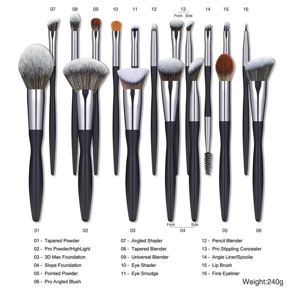 17pcs Premium Synthetic Makeup Brushes Set Powder Foundation Blush Contour Concealer Lip Eyeshadow Brushes Kit for Face
