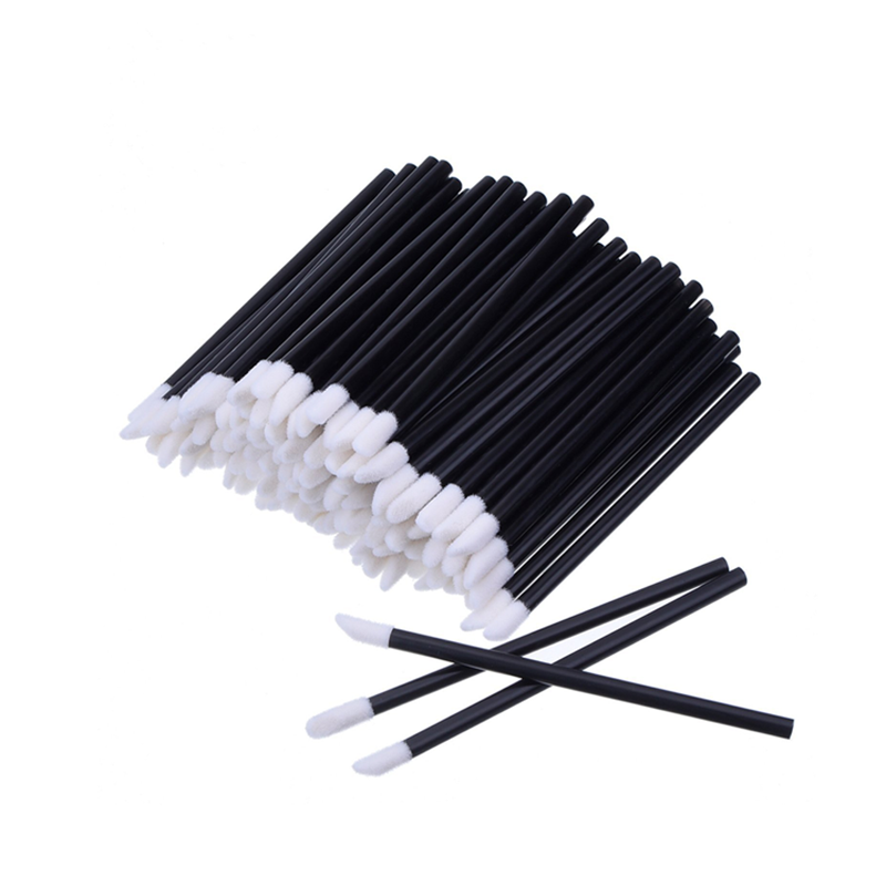 Wholesale Disposable Pink Lip Glitter Applicator Wands Brushes Nylon Bristles Eco-Friendly Makeup Lint Free Eyelash Application