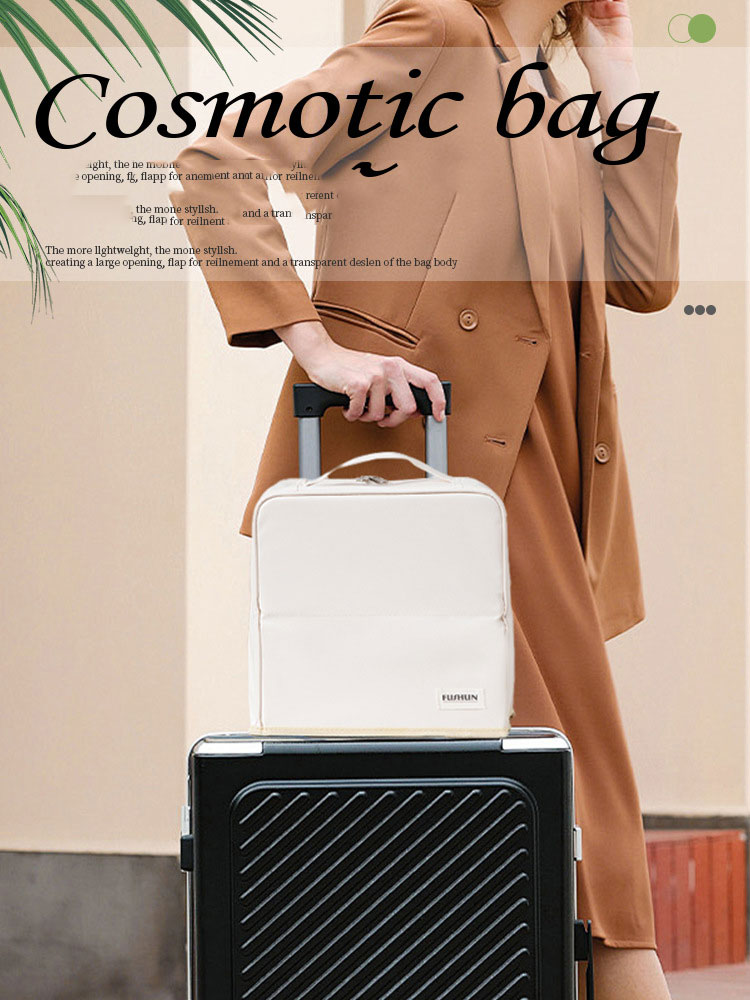 2026 Fashion Custom Waterproof Pu Travel Cosmetic Makeup Organizer Bag Pouch Skincare Storage Makeup Brush Set with Mirror