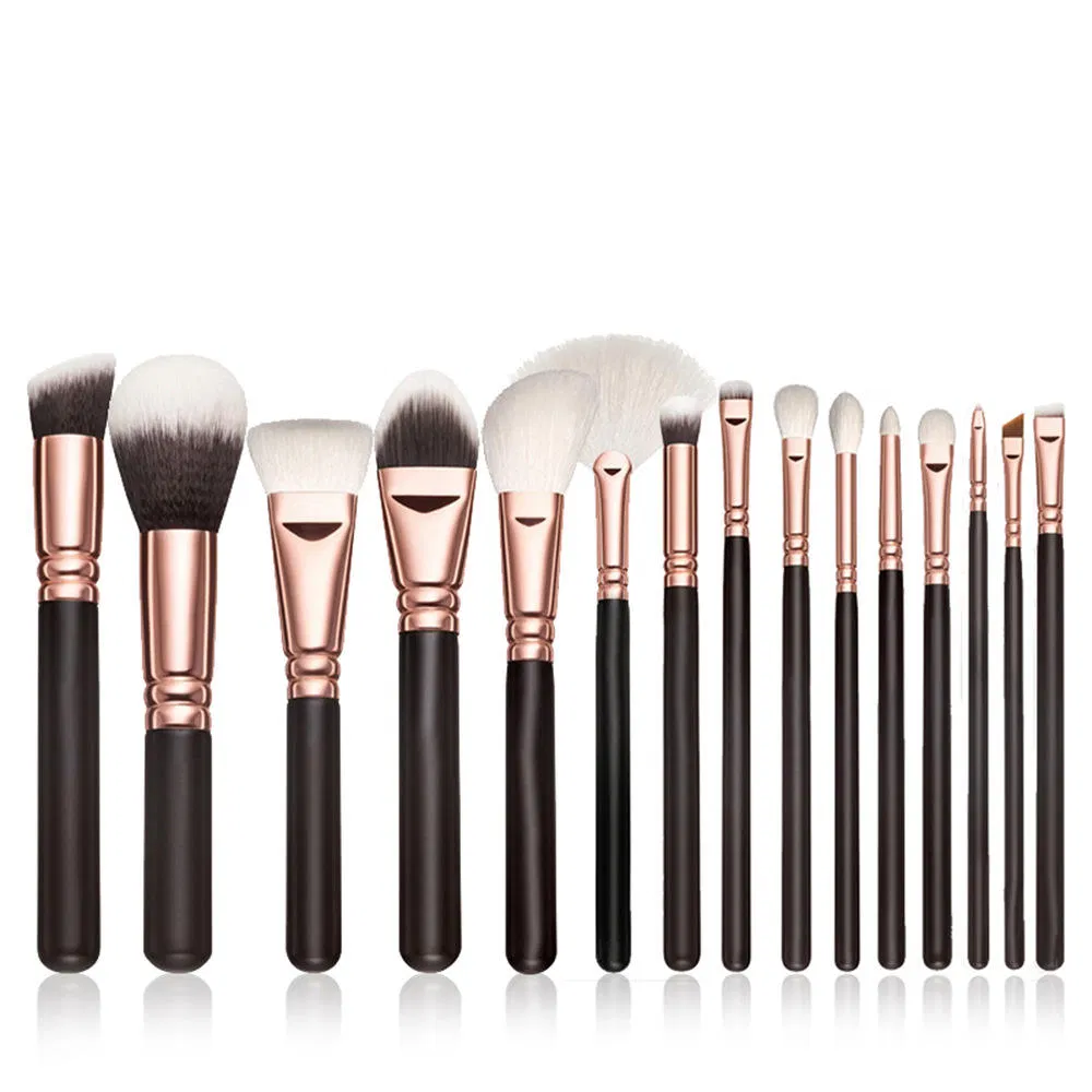 Wholesale High Quality Rose Gold New Professional 15 PCS Private Label Makeup Brush