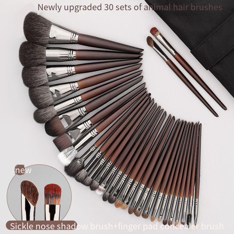 New Upgraded Ms.miau 30Pcs Professional Makeup Brush Set-Premium Goat Hair Brushes for Face Foundation Eyeshadow &amp; Concealer