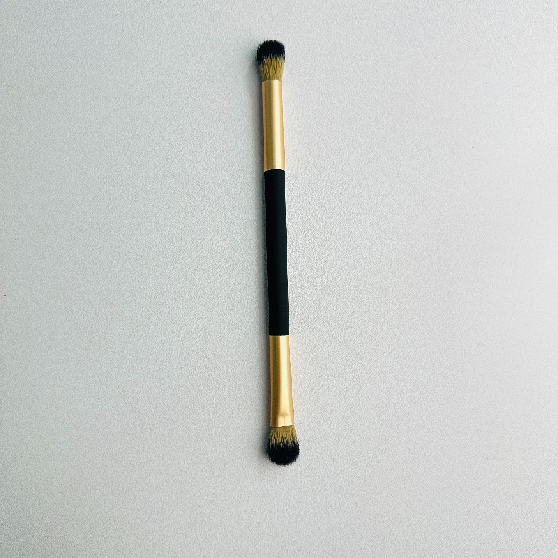 New Fashion 16cm Brushes Set Eye Shadow Women Black and Gold Double Eyeshadow Blending Concealer Brush