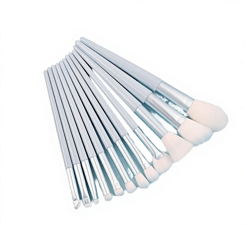 12pcs Synthetic Hair Makeup Brush Set for Eyeliner Lip Contour Eyeshadow Blush Concealer