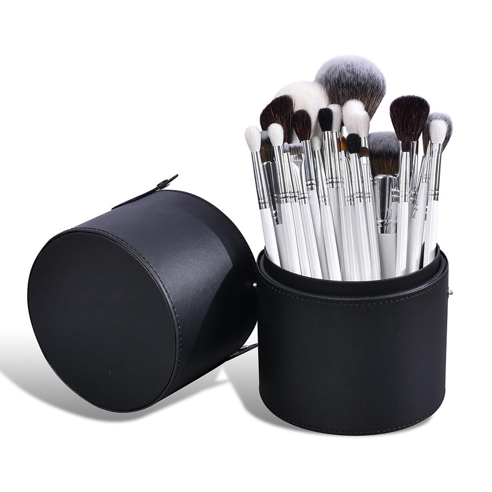 Custom logo 8pcs 16pcs 26pcs Makeup Brush Set High Quality Natural Hair White Professional Makeup Brushes Set Box Luxury