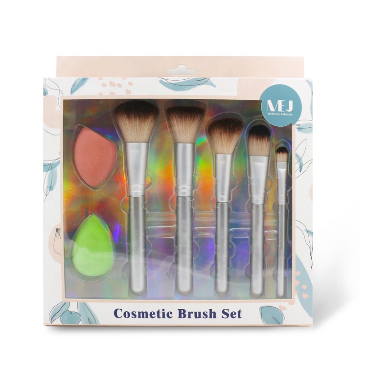 MEJ Best Selling 5pcs of Foundation Concealer Portable Facial Beauty Tools Makeup Brush Set