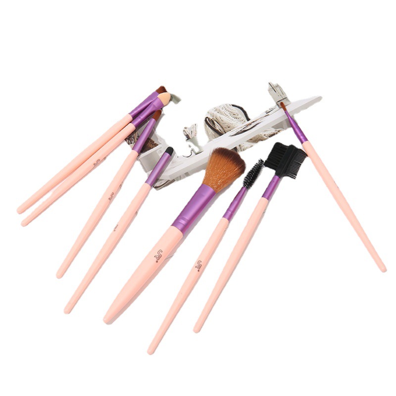 LUMA Wholesale 8pcs Candy Color Portable Travel Makeup Brush Set