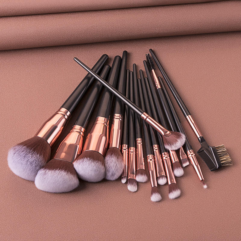 Facial Makeup Brush Set with Custom logo Soft Hair Powder Blush Foundation Highlight Eyeshadow Eyebrow Comb Lip Daily Makeup Kit