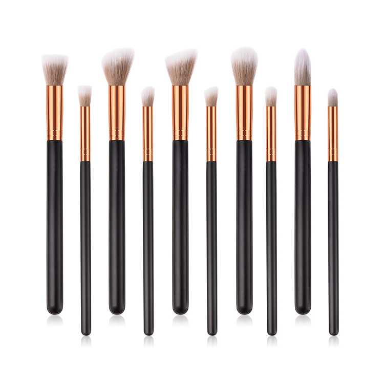 10PCS Cosmetic Makeup Brushes Set Foundation Eyeshadow Eyeliner Lip Oval Make up Eye Brush Set