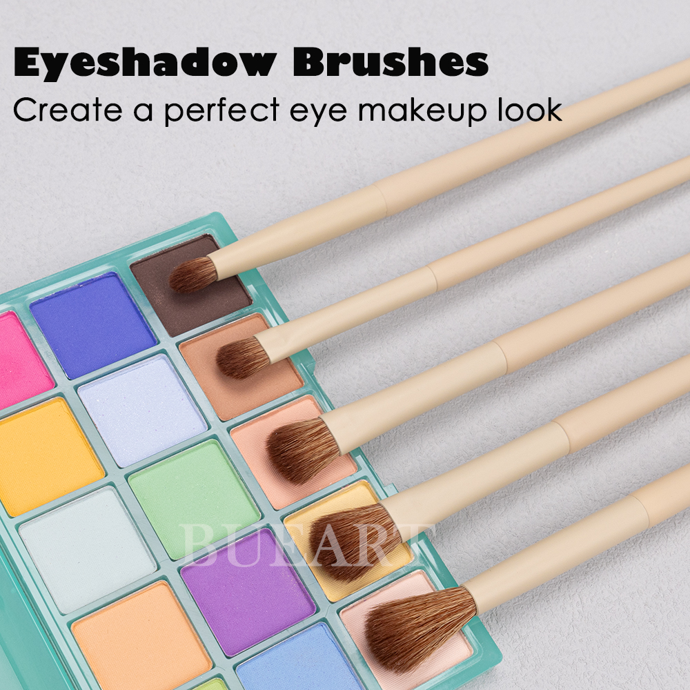 Daily Queen Morph New Design 15pcs Khaki Color Vegan Synthetic Hair Powder Makeup Brush Opulent Feel Coutom logo
