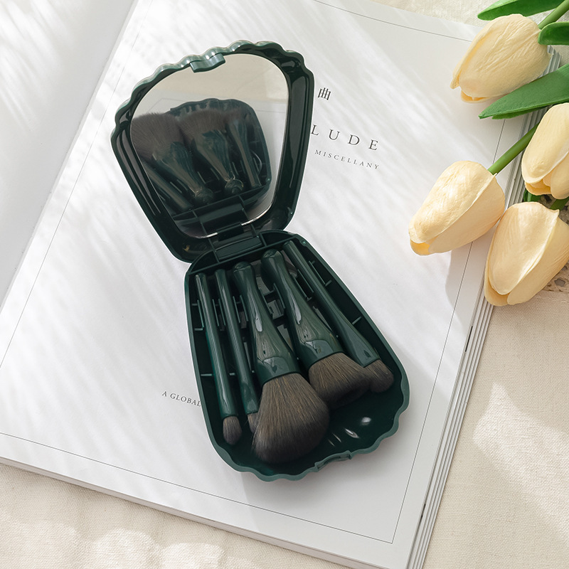 5pcs Portable Makeup Brush Set With Box Mini Concealer Powder Precise Eyeshadow Facial Makeup Brush Wholesale Price Low