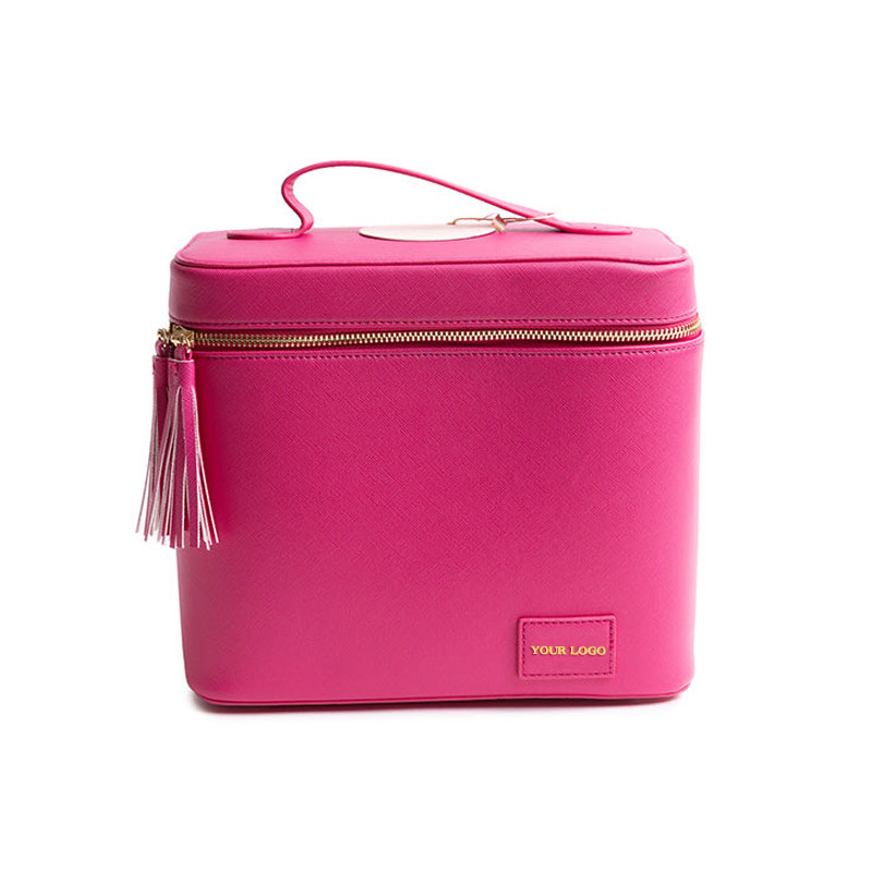 Luxury 2pcs Set Travel Cosmetics Organizer Toiletrie Bag Pu Leather Cosmetic Brush Storage Box