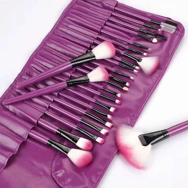Hot Sale Professional Multifunctional 24pcs/pack Premium Synthetic Face &amp; Shaving Brush Foundation Makeup Brush Set