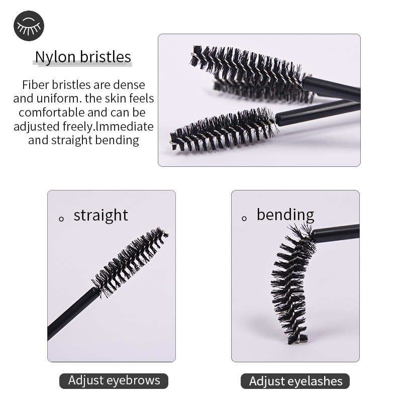 Mini Disposable Nylon Mascara Lash Wand Bendable Eyebrow Cleaning Spoolie Applicator Eyebrow Makeup Cosmetic Extension Brush