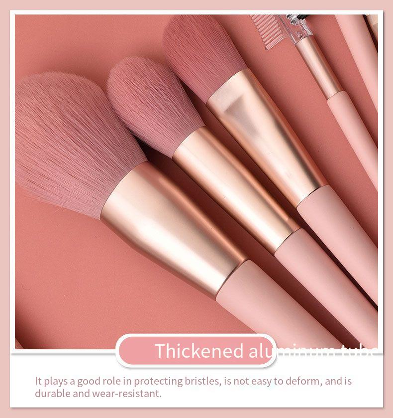 12-Piece Pink Makeup Brush Set Soft Loose Powder Foundation Brushes Beginner-Friendly Eye Shadow Beauty Makeup Tools