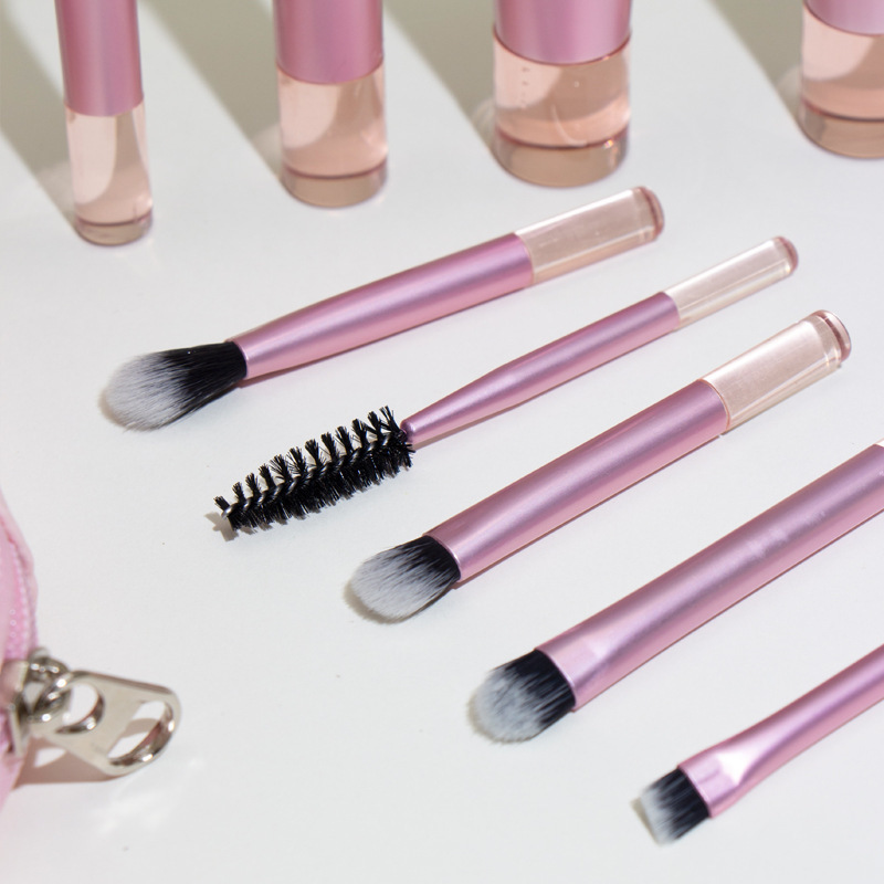 Custom Logo 10pcs Mini Makeup Brush Set Powder Brush Eyeshadow Brush Makeup With Bag 10 In 1