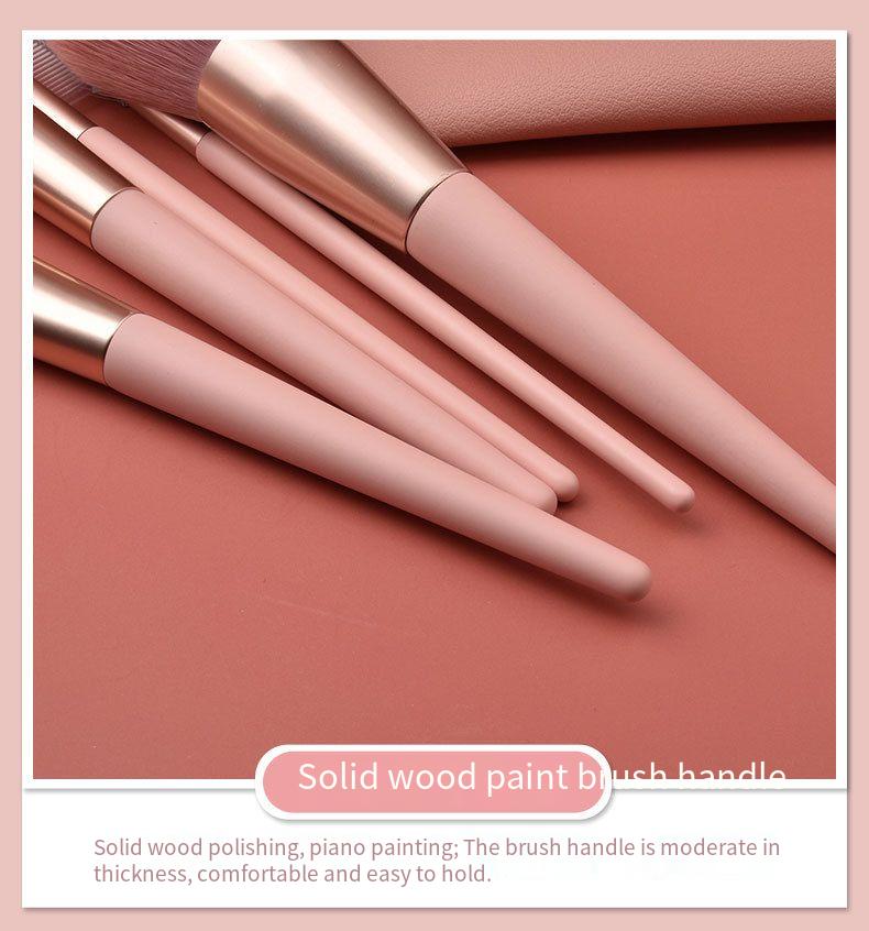 12-Piece Pink Makeup Brush Set Soft Loose Powder Foundation Brushes Beginner-Friendly Eye Shadow Beauty Makeup Tools