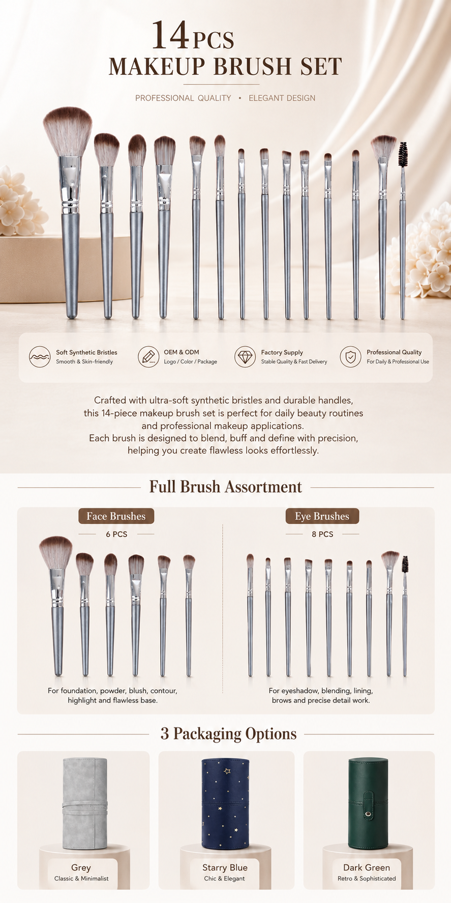 Makeup Brush Set View 1