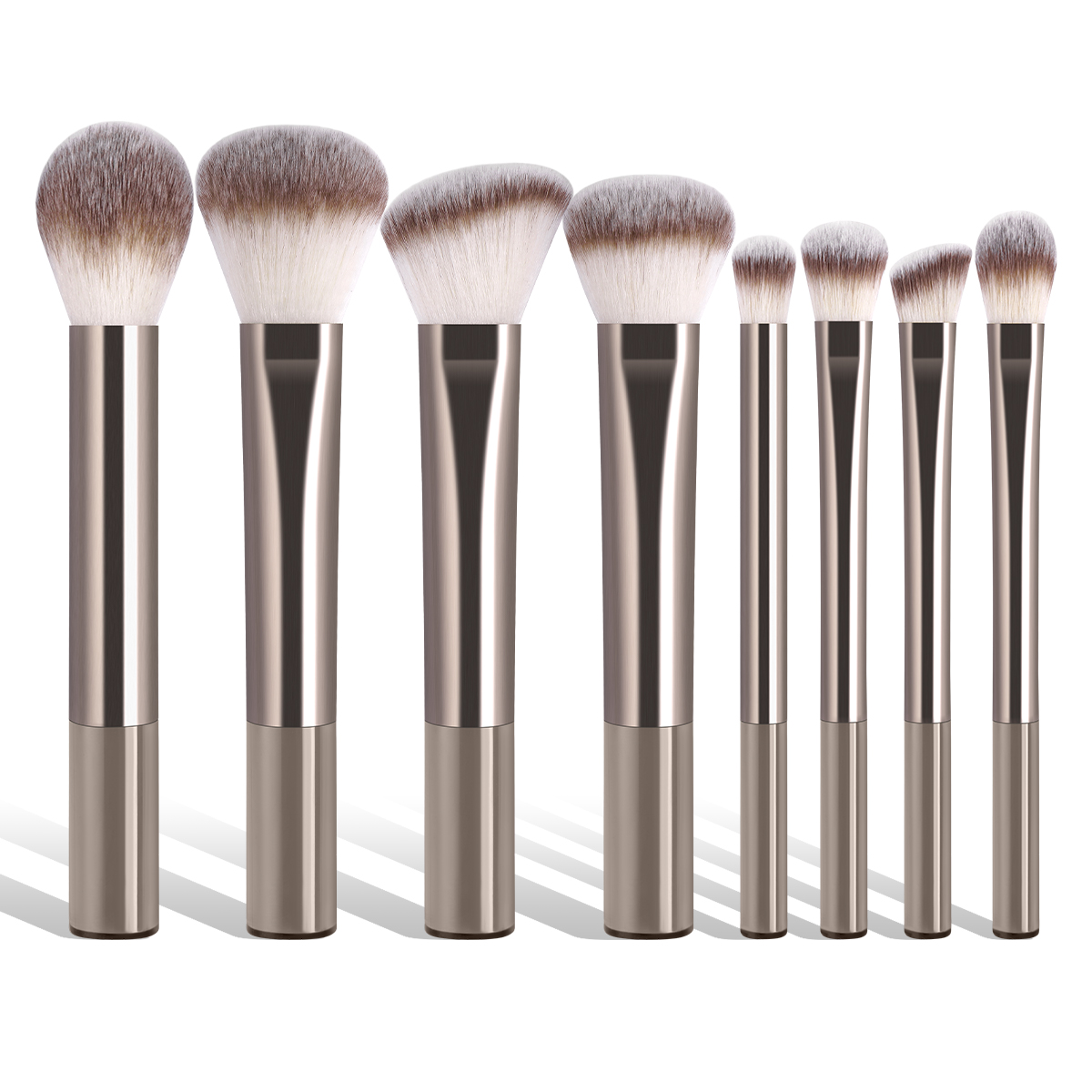 MAANGE 8PCS Facial Detail Brush with Resin Handle Synthetic Hair Makeup Brush Set Private Label &amp; Customizable