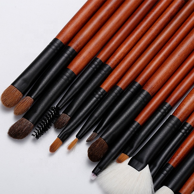 26 Pcs Luxury Redwood Professional Makeup Brush Set with High-Quality Natural Goat Hair Customizable Private Label Wholesale Kit