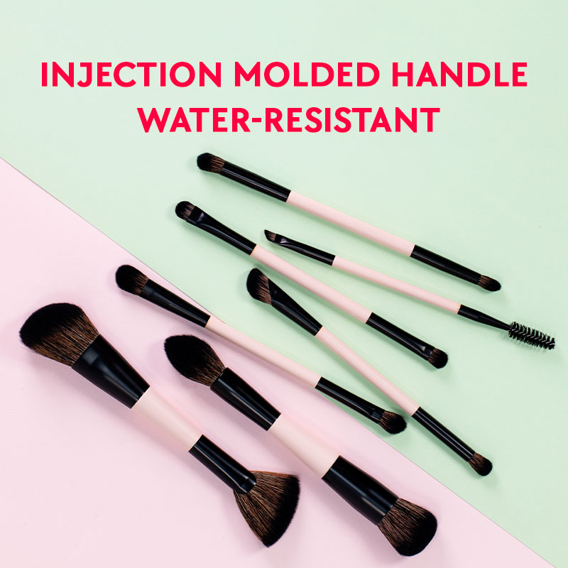 OEM Dual Ended Contour Makeup Brush Foundation Blending Vegan Cosmetic Brushes Set Custom Logo