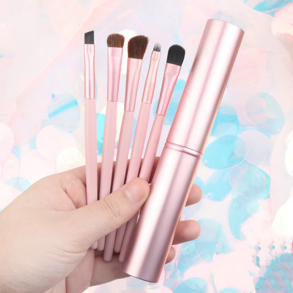 Mini Eye Make up Brush Set 5pcs Private Logo Travel Makeup Brush Foundation Cosmetics Powder Face Brush Makeup