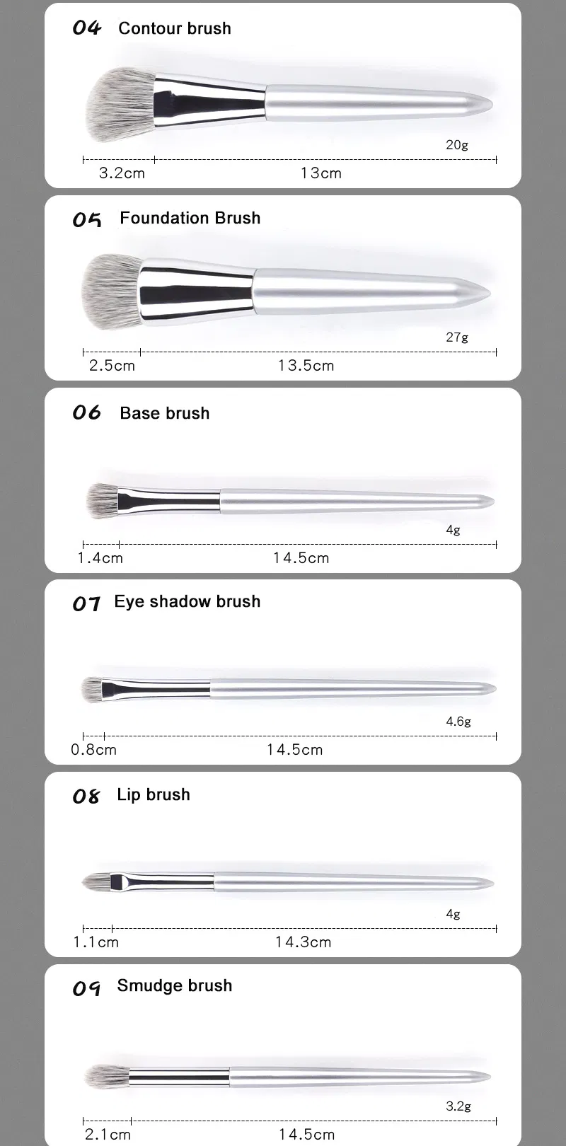 Soft 10/12 PCS Makeup Brush Set Wood Handle Synthetic Hair Private Label Makeup Brush Maquillaje Cosmetic Brushes