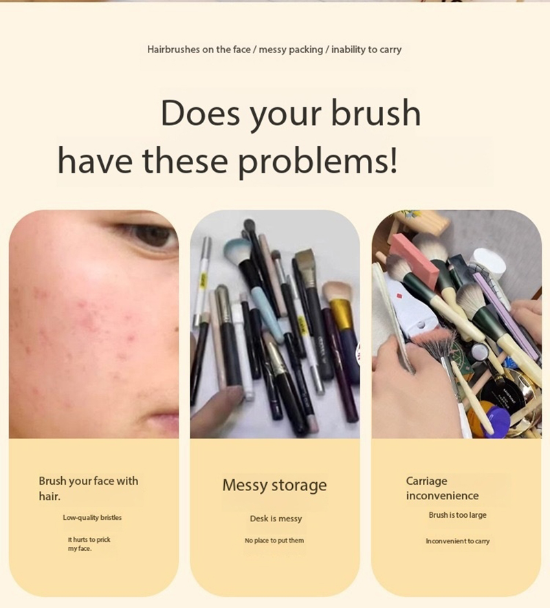 Travel Makeup Brush Case
