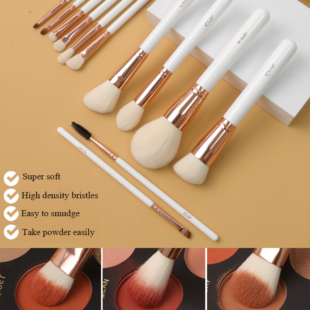 EMF Rose Hot Sale 11 Piece Make up Brush Set With PU Bag High Quality Travel Makeup Brush Set Cosmetics Blush Beauty Tools