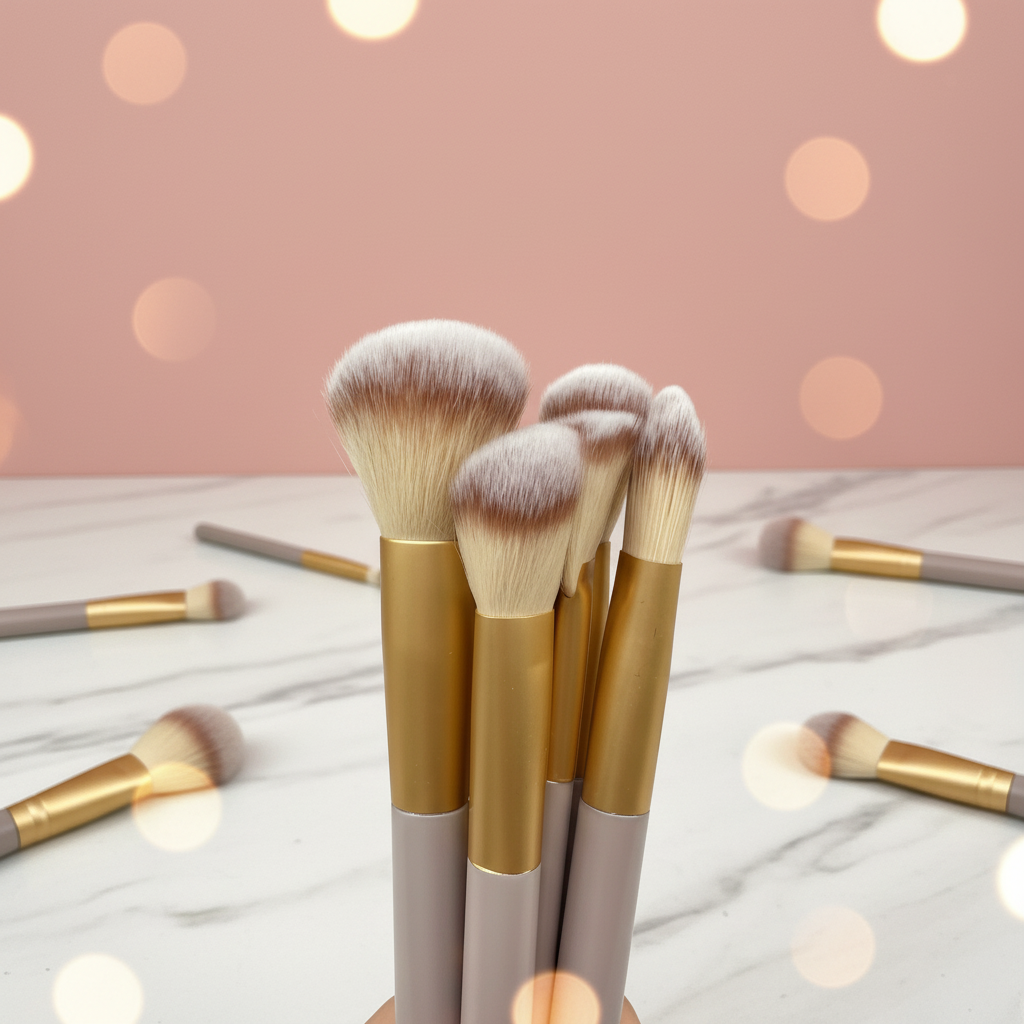 24pcs Professional Makeup Brush Kit High Quality Full Set Wood Handle Synthetic Hair Red Brown Colorful Makeup Brushes PU Bag