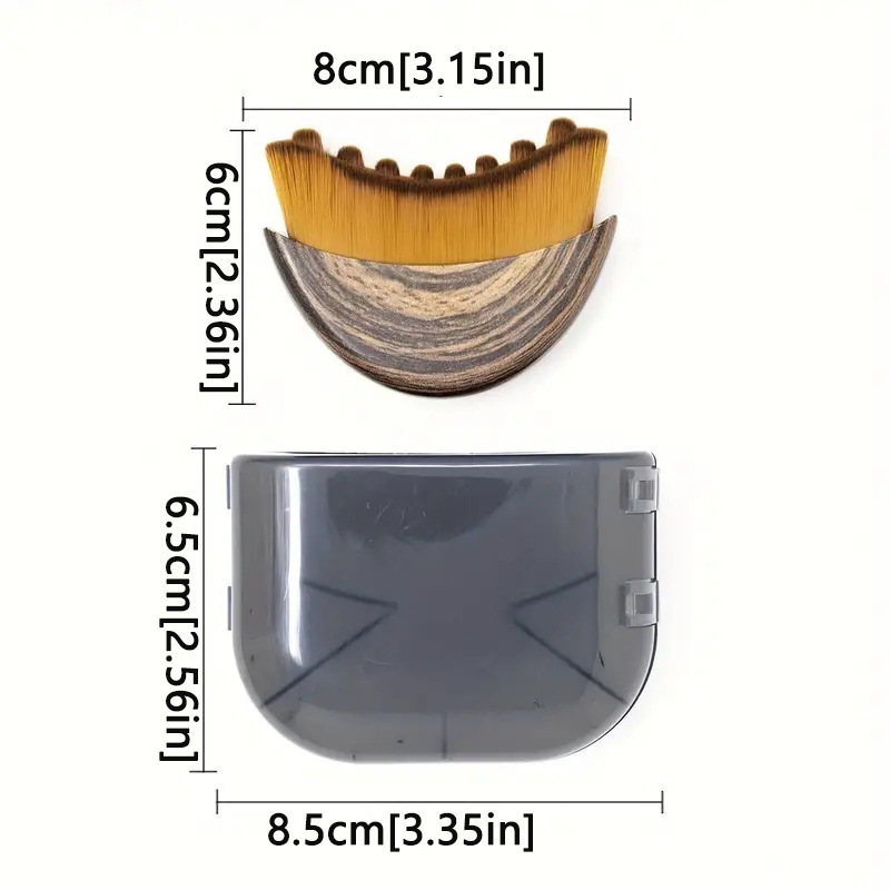 Lymphatic Facial Contour Beauty Brush With Synthetic Fibre And Plastic Handle For Foundation