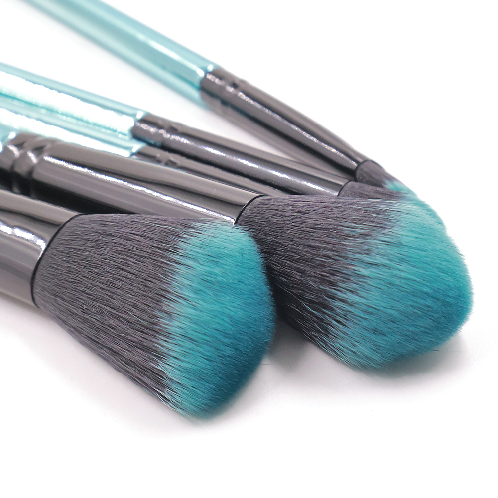 MD Professional Cosmetic Brushes Set 5pcs Soft Synthetic Blue Makeup Brush for Face Eyeshadow Eyeliner Eyebrow Blending