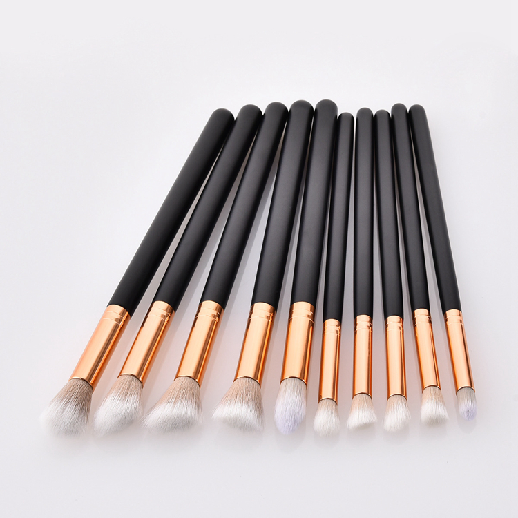 10PCS Cosmetic Makeup Brushes Set Foundation Eyeshadow Eyeliner Lip Oval Make up Eye Brush Set