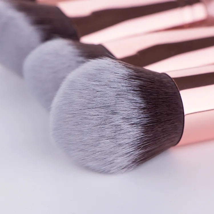 Wholesale OEM Cosmetic Brush Custom Diamond Rose Gold Makeup Brush Set Private Label Professional
