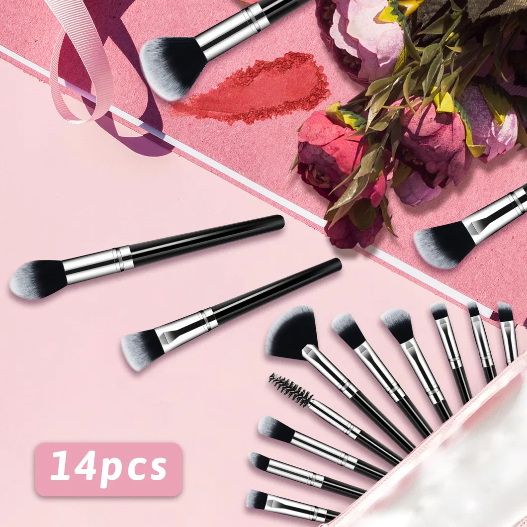 Makeup Brush Set, Premium Synthetic 14 PCS